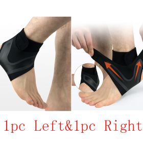 Ankle Support Brace Safety Running Basketball Sports Ankle Sleeves (Option: Black-Set-Left Right)
