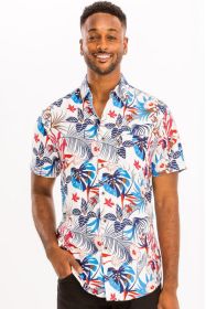 PRINT HAWAIIAN SHIRT (Color: MULTI, size: L)