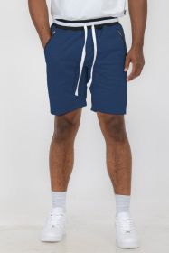 Weiv Mens French Terry Sweat Short (Color: Navy, size: S)