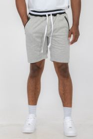 Weiv Mens French Terry Sweat Short (Color: Grey, size: L)